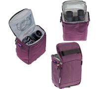 Navitech Purple Protective Portable Handheld Binocular Case Travel Bag - Compatible With Bresser Wave 10x25 Binoculars