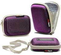 Navitech Purple Shockproof Camera Case Compatible with Praktica DZ13 Compact Digital Camera