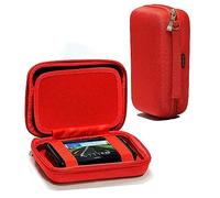 Navitech Red Hard Dash Cam Carry Case Compatible With Garmin Dash Cam 47 with 16GB Micro Sd Card