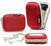 Navitech Red Hard Protective Earphone/Headphone Case Compatible with The Venstone-X1 Running Headphones