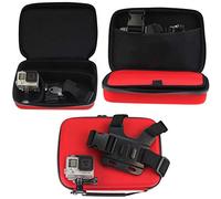Navitech Red Heavy Duty Rugged Action Camera Hard Case/Cover suitable Compatible With The GoXtreme Phantom 4K Action Camera