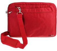 Navitech Red Sleek Water Resistant Travel Bag - Compatible with Elprico 7 Inch Portable DVD Player