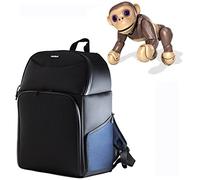 Navitech Rugged Black & Blue Backpack/Rucksack Compatible With The Zoomer Chimp by Spin Master