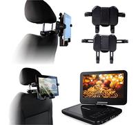 Navitech twin pack In Car Portable DVD Player Head Rest/Headrest Mount/Holder Compatible With The Acoustic Solutions 10-inch