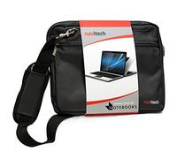 Navitech's Black Jet Onyx Graphite Sl enuine Premium Water Resistant Shock Absorbent Proof Laptop/Netbook/Notebook/Ultrabook/Thinkpad Carry Case Briefcase Attaché Bag Specifically Compatible With The HP Pavilion dm1-4125ea. 33% OFF!