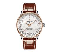 Navitimer 36mm Ladies Watch White Mother Of Pearl Alligator