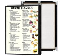 NAVIWEEK Diabetic Snacks List Poster Diabetic Food Chart Canvas Wall Art Beginners Healthy Meal Plan And Grocery List Prints Painting For Home Bedroom Dorm Wall Decor 12x16in Unframed