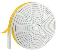 NAVK Self-Adhesive Rubber Seal 12 mm x 6 mm, 5 m Sealing Tape for Door, Window, Bathroom, Shower, Anti Cold, Wind, Noise and Collision, White