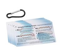 Navna 1 Set Fishing Knot Tutorial Knot Guide Cards Including 12 Step by Step Diagrams Practical Design for Outdoor Knots Tutorial Card