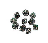 Navna 10pcs Polyhedral 10 Sided D10 Dices RPG Board Game Props Tabletop Game Supplies Double Colors