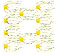 Navna 10Pcs Quick Setups Soft Fishing Lure Replacement Highly Density Squid Skirts Baits for Fishing in Various Water Squid Skirts Baits