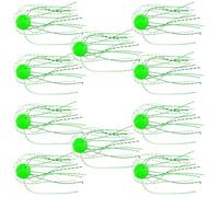 Navna 10Pcs Quick Setups Soft Fishing Lure Replacement Highly Density Squid Skirts Baits for Fishing in Various Water Squid Skirts Baits