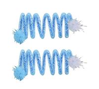 Navna 2Pcs Colorful Coils Spring With Plush Cats Chew Toy For Indoor And Outdoor Play Stimulating Curiosity And