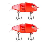 Navna 2pcs Flexible Tail Fishing Lures Crankbait with Double Hook Slow Sinking Swimbait Baits Improves Hooking Efficiency Fishing Gear Gift
