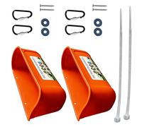 Navna 2PCS Hanging Poultry Feeder Stability Spill Feeding Watering Trough for Active Flocks Bird Ducks Feeding Solution Fence Feeder