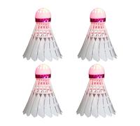 Navna 4Pcs Light Weight Night Training LED Glow Shuttlecocks Luminously Windproof Badminton Ball For Outdoor Play Enduring Light Weight LED Training Shuttlecocks
