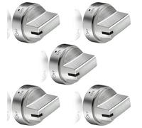 Navna 5Pcs Control Knob WB03X24818 Heat Resistance Knob Replacement Part for JGBS66REK3SS JGBS66REK4SS Stove Stove for Kitchen