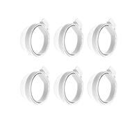 Navna 6Pcs Clear Polyethylene Bird Feeder Cups For Parrots Canaries Detachable Food Water Dispenser With Hooks Easy Install & Unstained Bird Feeder For Parakeets