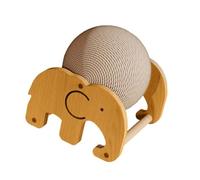 Navna And Safe Sisal Rope Rotating Scratcher Ball Toy for Pet Rabbits and Ferrets with NonTipping Base Post Scratcher