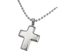 Navna Beautiful Gold Coated Crosses Pendant Necklace Sturdy Copper Trendy Double Color Neckchain Accessory Unisex Crosses Jewelry