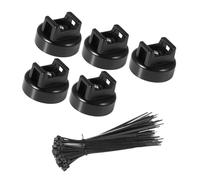 Navna Cable Tie Mount Featuring 22mm Base and 10Pcs Black Cable for Secure Wire Organization Zip