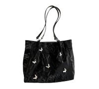 Navna Elegant Shoulder Bag Aesthetic Butterfly Pattern Multipurpose Solid Color PU Leather Underarm Bag Large Capacity Handbag Large Capacity Shoulder