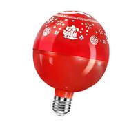 Navna Energy Efficient Plug and Play E27 Base Light with Auspicious Characters for Chinese New Year Ambiance Multiple Color Bulb