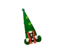 Navna Fabric Dwarf Figure Without Face Shamrocks Gnomes Statue Ideal for Seasonal Decoration and Kids Room Irish Admirers