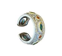 Navna Geometric Wedding Rings Dating Vintage Stone Finger Jewelry Alloy Texture Suitable for Everyday Use and Gift Retro Fashion Statement