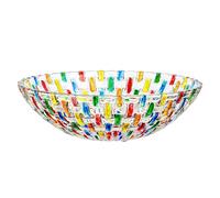 Navna Glass Crystal Colorful Fruit Bowl Dessert Cake Candy Snacks Plate Table Centerpieces for Home Wedding Decors Candy Cake Plates