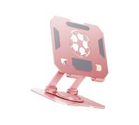 Navna Lightweight Alloy Desktop Stand for Tablets and Phones with Double Axises Adjustable Heights and 360 Rotating Base Foldable Tablets Stand for Pad Air