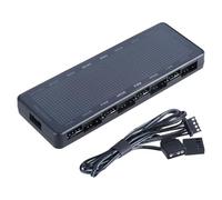 Navna PC ARGB Fan Splitter Hubs With PWMs Controls 8 Fan SATAs Connection And Remote Multiple Connectors