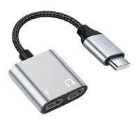 Navna Portable Type C Headphone Charging Adapter Metal Housing Design With Noise Cancelling For Smart Devices Noise Cancelling USB C Adapter