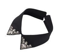Navna Stylish Beaded Detachable Neckpiece Adjustable Back Opening Polyester Collar Accessory For Modern Women Evening Party Collar Accessory