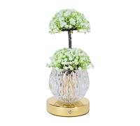 Navna Touch Control Dimmable LED Table Lamp with Flower Glass Shade for Bedside Use USB Night Light