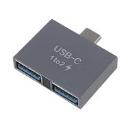 Navna USB3.0 Hub Splitter 10Gbps Fast Type-C Adapter Docking Station 2 In 1 USB C Converter For Laptop PC Connector To Usb 3.0 Adapter Converter Connector Hub With Power Pass-through