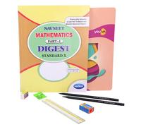 Navneet Mathematics Study Kit 2 Part 1 (1 Digest + 3 Topics Book + 2 Pencils + Pencil Sharpener + Eraser + Scale)