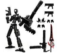 Navoxa T13 Already Assembled Action Figure,T13 Multi-Jointed Movable (Black White)