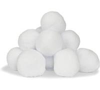 Navoys 15 x Artificial Snowballs - 6cm Christmas Decorations, for Kids Indoor/Outdoor Snowball Fight, Winter Game, Festive Activity, Christmas Decoration, Winter Parties (15 Artificial Snow Balls)
