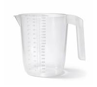 Navoys 2L Clear Plastic Measuring Jug with Multi-Scale Measurement in Grams, Ounces, Millilitres, Cups, Pints, Stackable Design, Food-Grade Polypropylene, Transparent