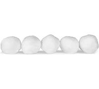 Navoys 5 x Artificial Snowballs - 6cm Christmas Decorations, for Kids Indoor/Outdoor Snowball Fight, Winter Game, Festive Activity, Christmas Decoration, Winter Parties (5 Artificial Snow Balls)