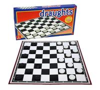 Navoys Draughts Draughts Board Game, Foldable, Family Checkers Set | Folds to 6in square, checkers board game for kids and adults, includes instructions, ideal board games kids