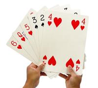 Navoys Gigantic A4 Playing Cards - 28cm x 20cm, Full Set, Easy to Read, Plastic Coated & Water Resistant for Garden and Party Games