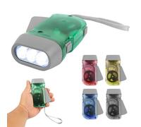 Navoys Hand Charged Torch - No Batteries Required, Colour Sent at Random, Pocket Size Dynamo Flashlight with Wrist Strap, Emergency & Camping 10cm Mini Torch