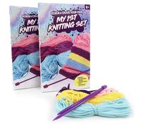 Navoys My First Knitting Kit - Design & Create Your Own Accessories, Beginner Craft Set with Instructions, Coloured Wool & Needles (1)