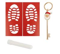 Navoys Santa’s Been Kit - Footprint Stencil, Santa’s Magic Key & Artificial Snow - Festive Family Christmas Eve Activity Set, Snow Prints, Father Christmas Evidence (Santa's Been Kit)