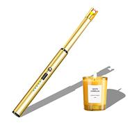 Navpeak Candle Lighter Long Neck Windproof Electric Arc Lighter for Gas Stove Fireplace BBQ Kitchen Grills (Gold)