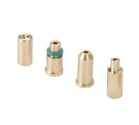 Navrange 4 in 1 Set Lighter Gas Refill Adapter Replacement Brass Gas Refill Adaptor for S T Dupont Lighter Yellow/Red/Green/Blue Air Valve Caps Series DIY Repair Accessory