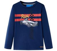 (navy, 116 (5-6y)) Kids' T-shirt with Long Sleeves Children's T Shirt Tee Race Car and Dog Print