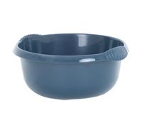 Navy, 7 Litre Capacity - 32cm Stylish Circular Round Plastic Washing Up Bowl High Gloss Chic Finish Multiuse Basin Bowl Kitchen Sink Washtub for Kitchen Sink, Basin Organiser Household
